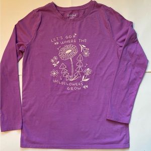 Cat & Jack Long Sleeve Let’s Go Where the Wildflowers Grow Shirt, L 10/12